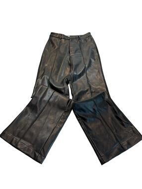 BOA Black Faux Leather Dress Pants Size S